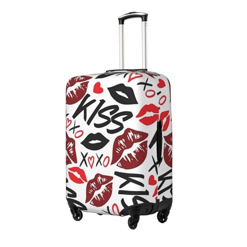Red Lips Travel Luggage Cover Suitcase Protector Bag,Anti-Scratch Fits 18-32 Inch Luggage,Suitcase Sleeve For Kid And Adult,Small2