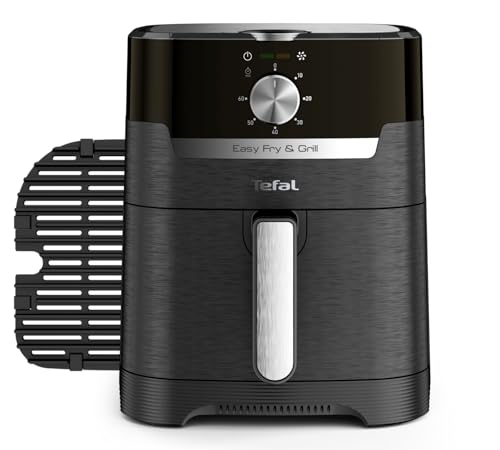 Tefal Easy Fry & Grill Classic Heißluftfritteuse, 2-in-1 Technologie (Air Fryer und Grill) XL, 4,2 Liter für 6 Portionen, 1550 Watt, energiesparend, ohne Öl, gesunde Fritteuse, schwarz, EY5018 Tefal Easy Fry & Grill Classic Heißluftfritteuse, 2-in-1 Technologie (Air Fryer und Grill) XL, 4,2 Liter für 6 Portionen, 1550 Watt, energiesparend, ohne Öl, gesunde Fritteuse, schwarz, EY5018