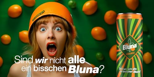 Bluna Orangenlimonade, prickelnder Geschmack nach fruchtiger Orange - in der praktischen Getränkedose, EINWEG, 24 x 330 ml