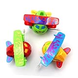 Kisangel 3pièces Jouet Rotatif Avion à Remontage Manual pour Garçon Fille...