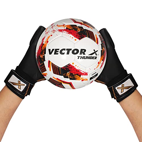 Image of Vector X Tornado Goal Keeper Gloves | Gloves with Finger Saves & Super Grip Palms | Soccer Goalkeeper Gloves for Youth | Adult | Multicolor | Size - 7|