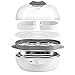 Gourmia GEC175 Electric Egg Cooker - Soft, Medium or Hard Boil - Poacher & Steamer Trays - 6 Egg Capacity - Steaming Shelf for Bread and Vegetables - Automatic Shut Off - 400W - Free Recipe Book,Silver,Single Layer