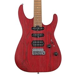 Pro-Mod DK24 HSS 2PT CM Ash Caramelized MN Red Ash - Les Beatles, Paul McCartney, John Lennon, RIngo Starr, George Harrison