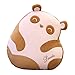 Pluszowa poduszka z pluszowymi zabawkami Panda, pluszowa poduszka Żywy wyraz Oddychająca dekoracyjna zabawka dla zwierząt Poduszka Ultra elastyczna dekoracja na prezent urodzinowy Brązowy 50cm/19