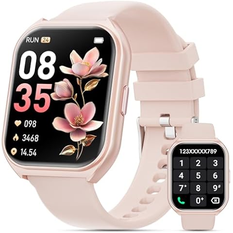 Joautrial Smart Watch for Men Women, 1.85" HD Smartwatch (Answer/Make Call),Activity Fitness Tracker with Heart Rate Sleep Monitor Pedometer,100+ Sport Modes, Fitness Watch for Android iPhone (Pink) Cover