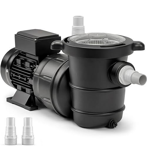 monzana Filterpumpe 15.900 l/h mit Vorfilter Poolpumpe Umwälzpumpe Sandfilter Pool Pumpe 8,0m Förderhöhe Poolfilter