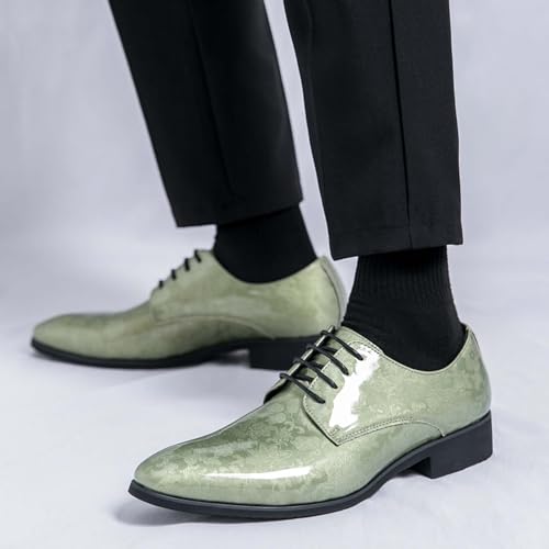 Oxfords Men's Formal Shoes Fashion Patent Leather Shiny Pointed Toe Business Office Uniform Groom Wedding Dress Suit Party Prom Leather Shoes4