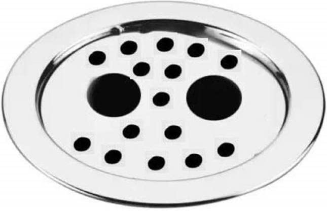 GKP Round Lock Grating Stainless Steel SS 304 Floor Drain (5 INCH) Double Hole with Chrome Finish Water Drain Cover/Jali/Floor Trap/Floor Grating for Bathroom & Kitchen (B09Z2SSCJY) Amazon Price History, Amazon Price Tracker