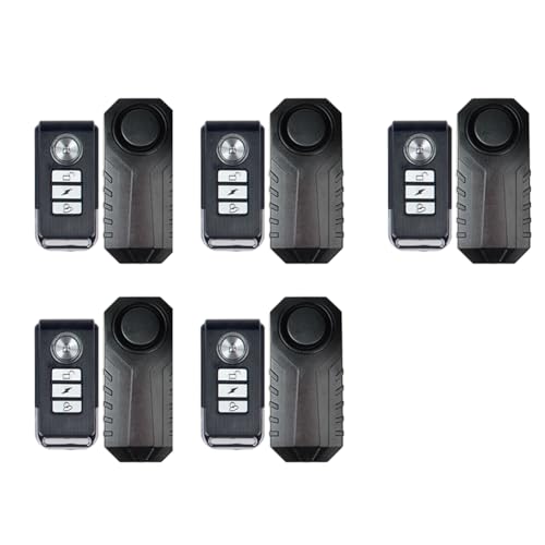 Greencycle 113db Loud Bicycle Alarm System Anti Theft,Vibration Sensing Bike Alarm with Remote,IP65 Waterproof,SOS Function,Suitable for Electric Bicycles,Mobility Scooters,Electric Bicycles,5PK