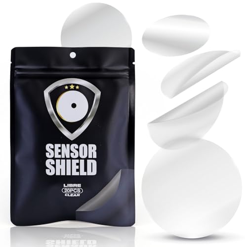 Sensor Shield Premium Adhesive Patches for Libre 2&3 CGM Sensors, Long Lasting Waterproof & Sweatproof Good for up to 20 Days of Use (Clear)