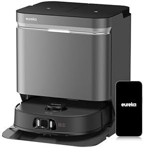 Eureka J15 Ultra Self Emptying Robot Vacuum, 19,000 Pa Suction, Flex-Arm Mop Design, 167℉Hot Water Mop Washing & 131°F Hot Air Drying, AI Obstacle Avoidance, Black 7 41ekPlgQXCL. SS300