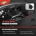 A-Premium 4PCS Front Rear Engine Motor Mount Set Compatible with Honda Civic 1996-2000 & Acura EL 1997-2000, L4 1.6L, Replace# 50841SR0981
