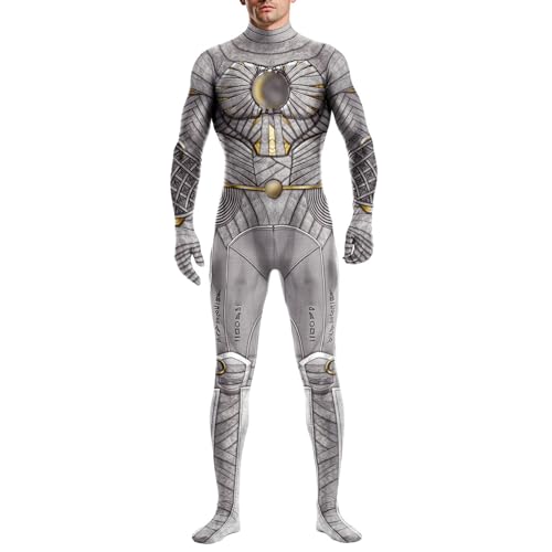 Bemeiren Disfraz de superhéroe de Halloween para hombres y mujeres, disfraz de Zentai con estampado 3D para adultos y fiestas de cosplay, Moon Hero, XX-Large