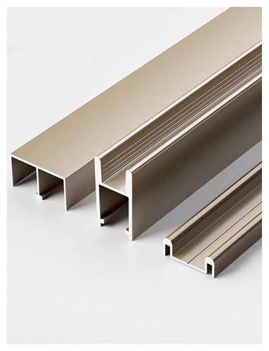 Rieles para puertas corredizas silenciosos de aluminio negro para vitrinas de vidrio de 8 mm