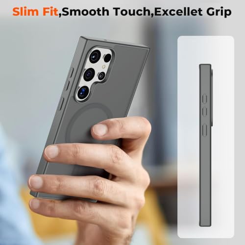 Image of AIBEX Back Cover for Samsung Galaxy S23 Ultra| Slim Case with Wireless Charging Support | Anti-Scratch, Shockproof, Anti-Fingerprint & Lightweight Military-Grade Protective Cover - Grey