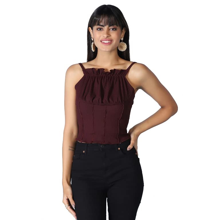 Image of GRECIILOOKS Women's Fashion Tops - Crop Tops, Loose Fit Oversized Shirts & Stylish Korean Tank Tops for Summer Wear