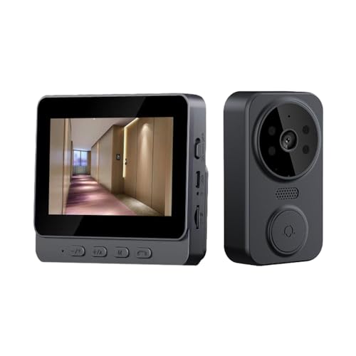 Splenssy Pantalla IPS de 4.3 pulgadas, 2.4 G, intercomunicador visual inalámbrico con pantalla, inalámbrico inteligente de alta definición, timbre de puerta inteligente, intercomunicador bidireccional