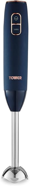 Tower Cavaletto T12059MNB Stick Blender with Turbo Function, 600W, Midnight Blue and Rose Gold