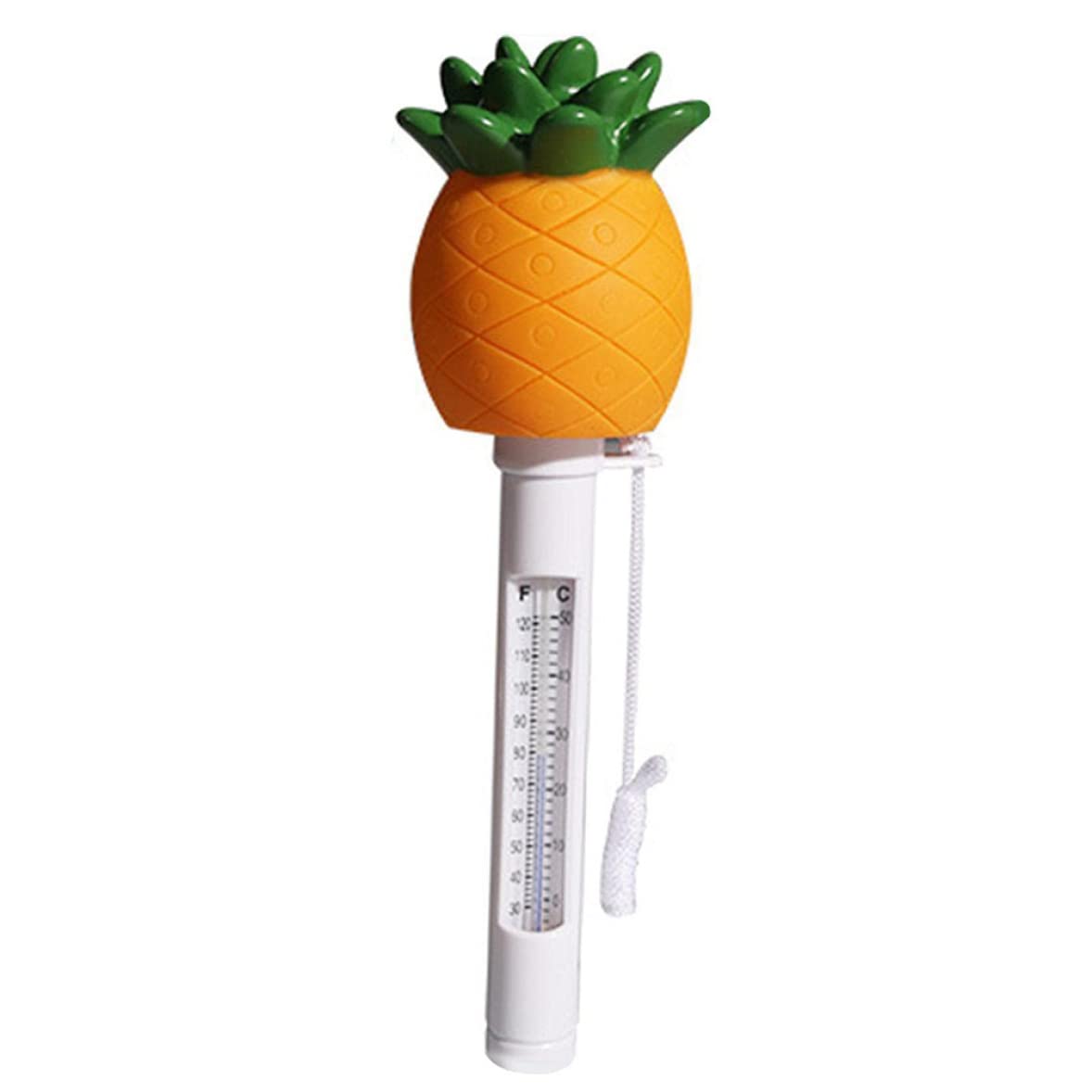 Pływający termometr do wody Anti-Shatter Ananas Wskaźnik temperatury w basenie Doskonały jako termometr do basenu lub termometr do stawu, wanna z hydromasażem, spa, dzikie akcesoria do pływania