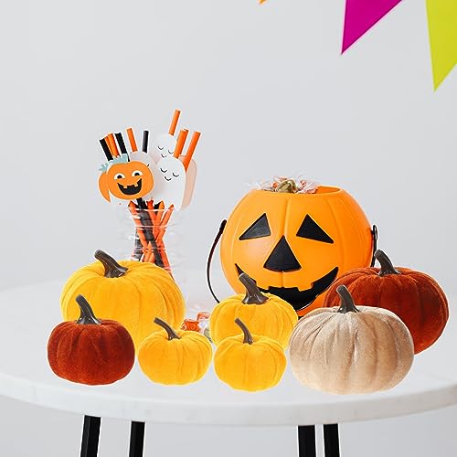 Didiseaon 12pcs Decor Thanksgiving Ornament Artificial Pumpkins Fall Pumpkin Model Thanksgiving Centerpiece Pumpkin Prop Thanksgiving Pumpkin Ornament Cloth Fake Pumpkin Autumn