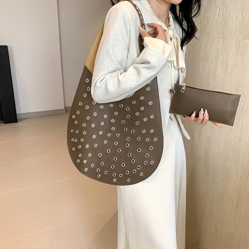 Sac à bandoulière rivet confortable à sangle réglable - 3