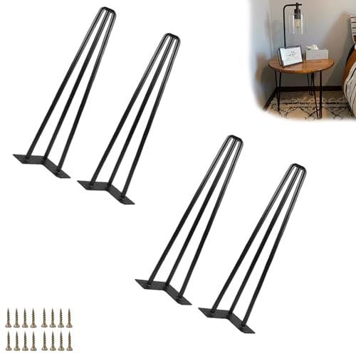 GFYHTN 4 Piezas Patas de Horquilla de 20cm 45cm, 3 Barras de Horquilla, pies de Muebles de Metal, Patas de Repuesto para Escritorio, Mesa de café(72cm/28in)