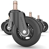 Office Chair Wheels | FIT IKEA Chairs ONLY| Soft 3' Computer Chair Caster Wheels Protect Your Hardwood Floors Better Than Any Office Chair Mat, Set of 5 Desk Chair Wheels, No Scratching or Marking.