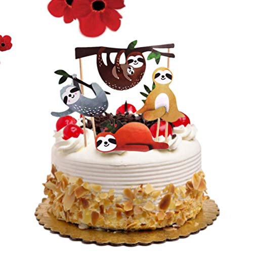 Tomaibaby 4 Pezzi di Bradipo Cake Topper Set Bella...