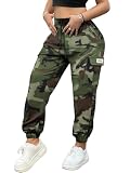 XYXYING Women's Lightweight Quick-Dry Camo Cargo Pants