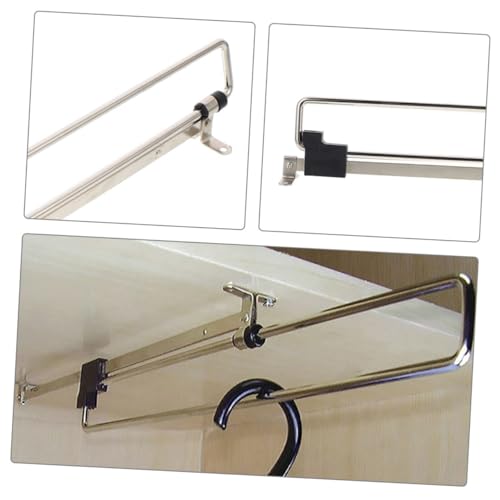 Barre de rangement télescopique extensible armoire robuste dressing lot de 5 - 4