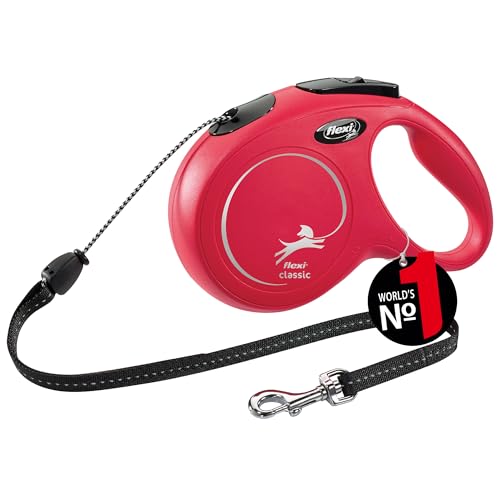 flexi® Classic M Seil 8 m rot, Roll-Leine für Hunde bis 20 kg