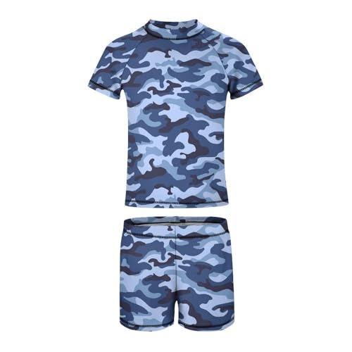 Blue CamouflageChildren's Swimsuits Boys Two Piece Suit9-11Y(140cm)4