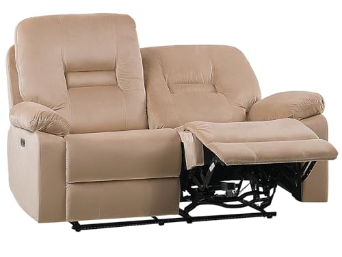 Sofá 2 plazas LED reclinable de Terciopelo