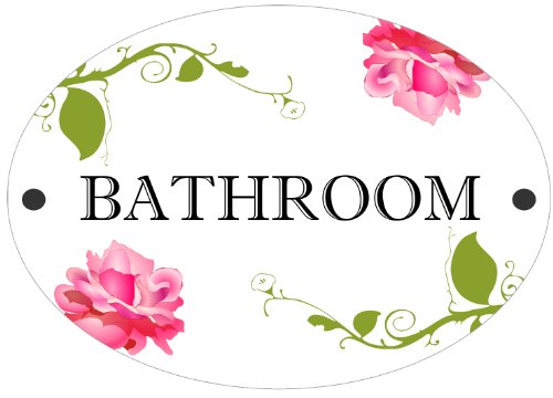 Maisie Moo Gifts Shabby Chic baño Puerta Placa Decorativa