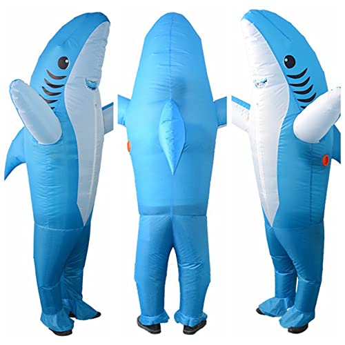 BestAlice Opblaasbaar Haai Kostuum Voor Volwassene, Grappig Haai Pak Viskostuum Voor Halloween, Verjaardagscadeau Cos Play Party Festival - Image 4
