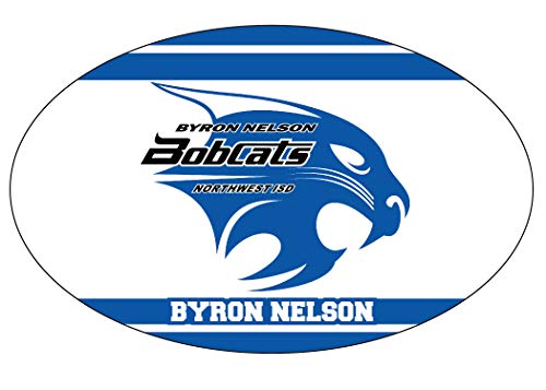 R and R Imports, Inc Byron Nelson High School Bobcats Trophy Club Texas Sports Team Oval Car Fridge Magnet