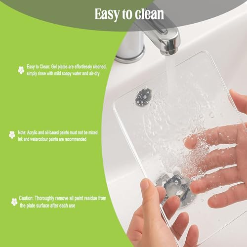 TAOZHUGONG Gel Druckplatte, 8 x 10 Zoll Gel-Druckplatte, wasserdichte Gelplatten, Wiederverwendbare Drucken Platte, Gelplatten für Kunst und Handwerk, Tagebuch, Heimdekoration (A)