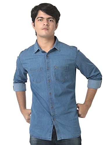 Image of Crimsoune Club Boys Light Blue Denim Shirt