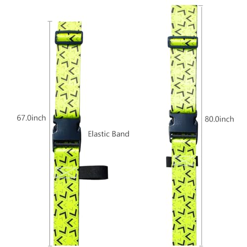Image of Luggage Straps for Suitcases TSA Approved Easy Pack Organized Suitcase Strap, Luggage Strap, Luggage Belt Strap, Bag Straps for Luggage. Buckle Straps Travel Accessories (Yellow)