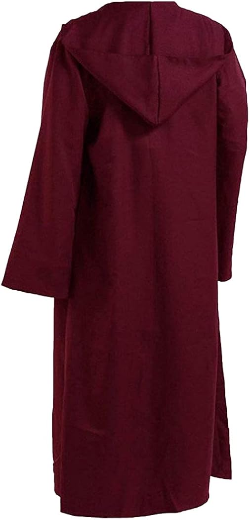 DALV Men's Tunic Hooded Robe Halloween Cosplay Costume Robe Cloak Cape for Halloween : Clothing, Shoes & Jewelry