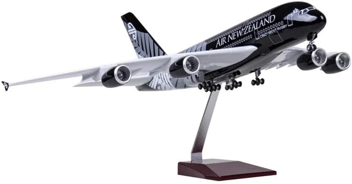 47CM A380 Newzealand Aircraft 1/160 Scale New Zealand Airlines Model W Light and Wheel Landing Gear Diecast Plastic Resin Plane Model (no Light)