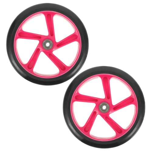 Kisangel 2pcs Convenient Non Skid Scooter Wheels Durable Wear Resistant PU Skateboard Replacement Wheels Easy Installation for Smooth Riding for Skateboards Scooters and More
