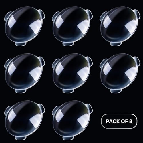 Image of SNOOGG 38mm Convex Optical Lens for DIY & Education, Google Cardboard VR Compatible Magnifying Lens for Science Projects, STEM Learning, Visual Experiments (Pack of 4 /8) (4)