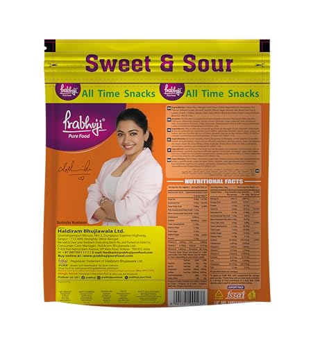 Image of Prabhuji Pure Food Khatta Meetha Namkeen 400g | Sweet & Tangy Snack Blend with Crispy Sev, Peanuts & Flavourful Spices | Perfect Tea-Time Snack, Travel Munch & Anytime Craving Fix (Pack of 3)