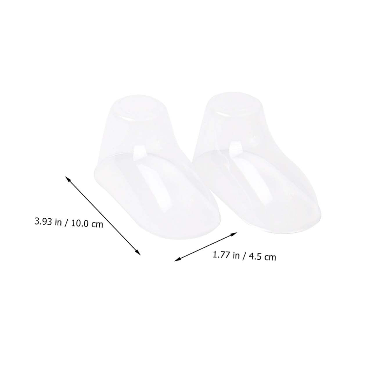 TOPBATHY 100 Stück Transparente Kinderschuhstützen aus Pvc für Babysocken und Kleinkinderschuhe Einfacher Sockenhalter zur Schuhverlängerung und Knittervermeidung