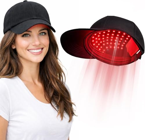 Image of Laser Hair Growth Cap - 650nm Red Light Therapy for Hair Regrowth, Full Scalp Coverage Treatment for Men & Women with Thinning Hair, Portable & Hands-Free, Black
