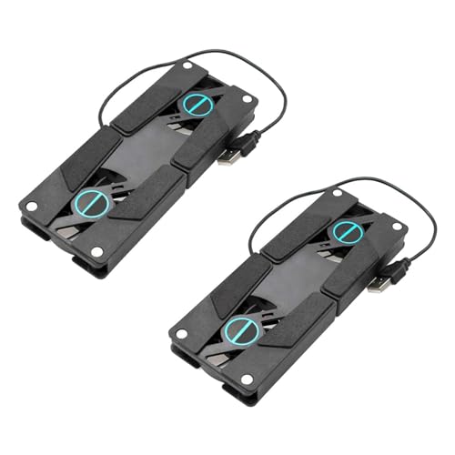 STOBOK 2 Pcs Base Refrigerante USB para Laptop con Ventiladores Dual miniatura 1