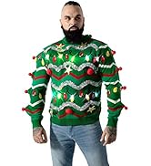 Light Up Ugly Christmas Sweater OH DEER Christmas Beanie With Led