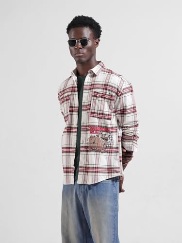 Chemise imprimé graphique homme ample pour masquer les imperfections avec style