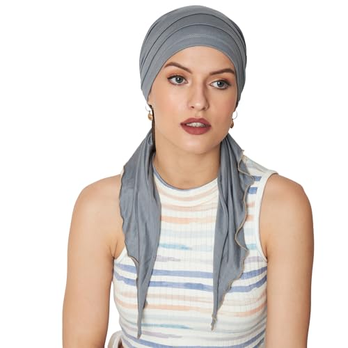 Image of The Headscarves Women Bamboo Pre Tie Scarf (HS107 Multicolor)